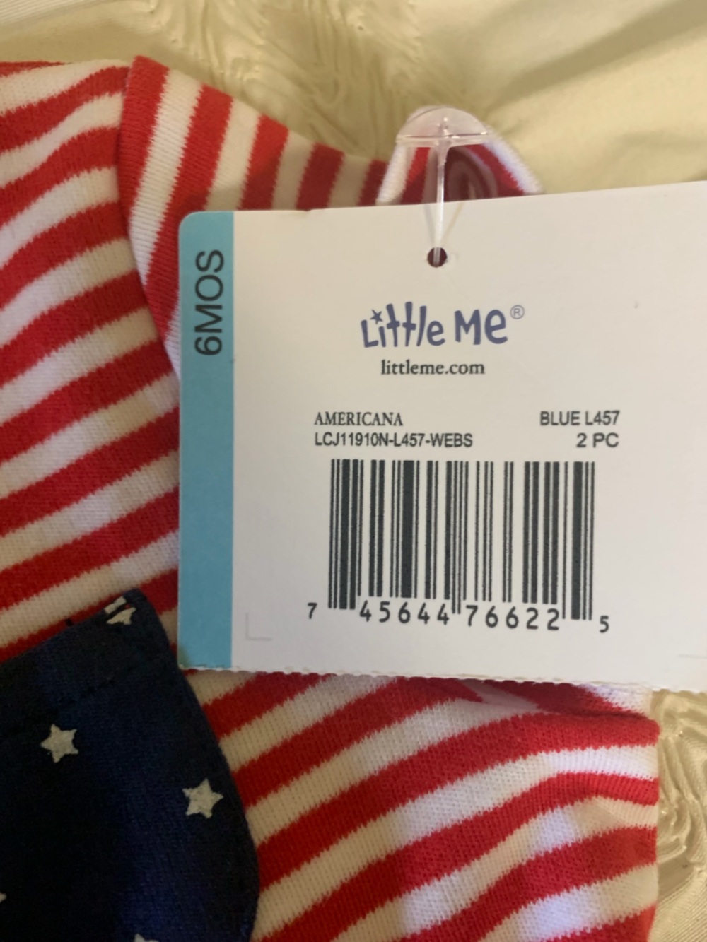 Carter's Red and Navy Striped Americana Matching Set NWT